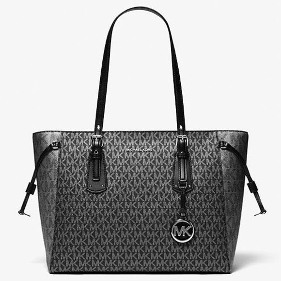 Michael Kors Voyager Medium Color-Block Logo Tote Bag